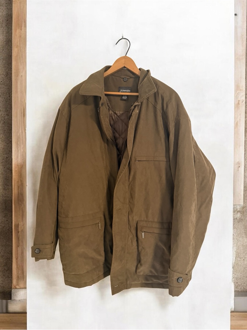 St. John's Bay Olive Brown Field Jacket